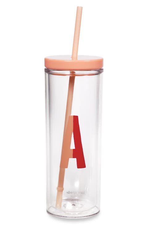 initial straw tumbler