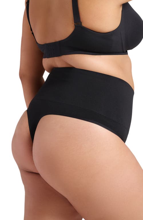 Siella Sculpt High Waist Shaping Thong In Black