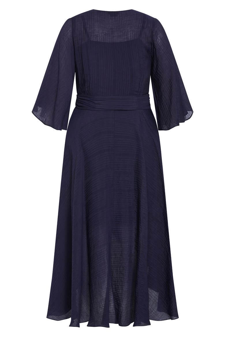 The Kira High-Low Ruffle Wrap Maxi Dress, Alternate, color, NAVY