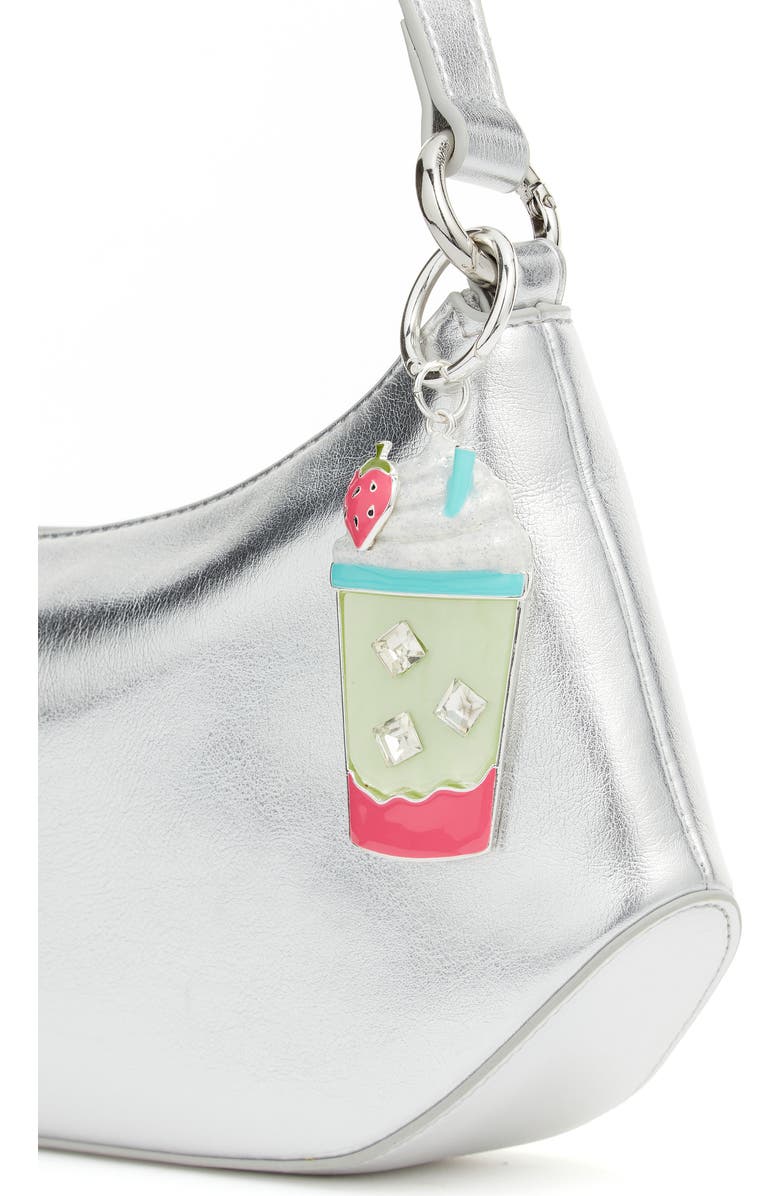 Chelsea28 Strawberry Matcha Bag Charm, Alternate, color, Green Multi- Gold