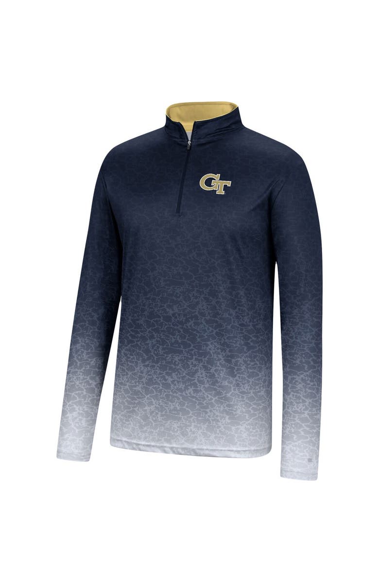 COLOSSEUM Men's Colosseum Navy Georgia Tech Yellow Jackets Walter Quarter-Zip Windshirt, Alternate, color,