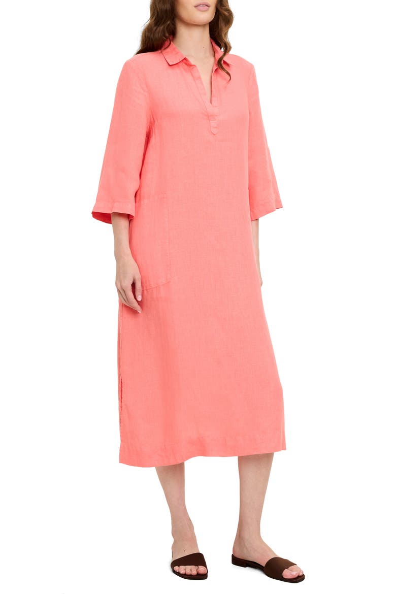 Briony Midi Shirtdress, Alternate, color, CORAL SHERBET