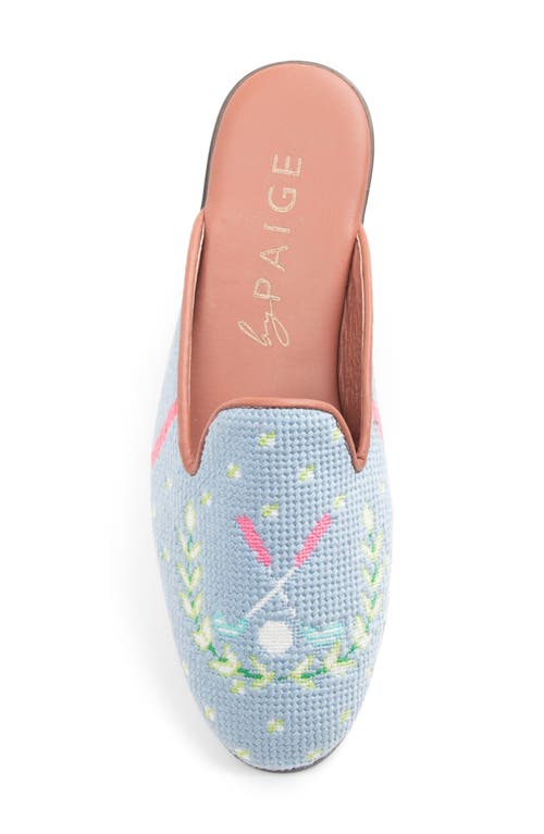 Bypaige Needlepoint Mule In Blue