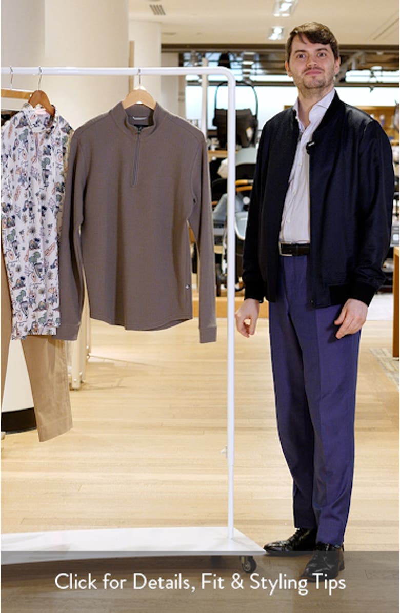 Luke Cotton Blend Performance Quarter Zip Pullover, sales video thumbnail