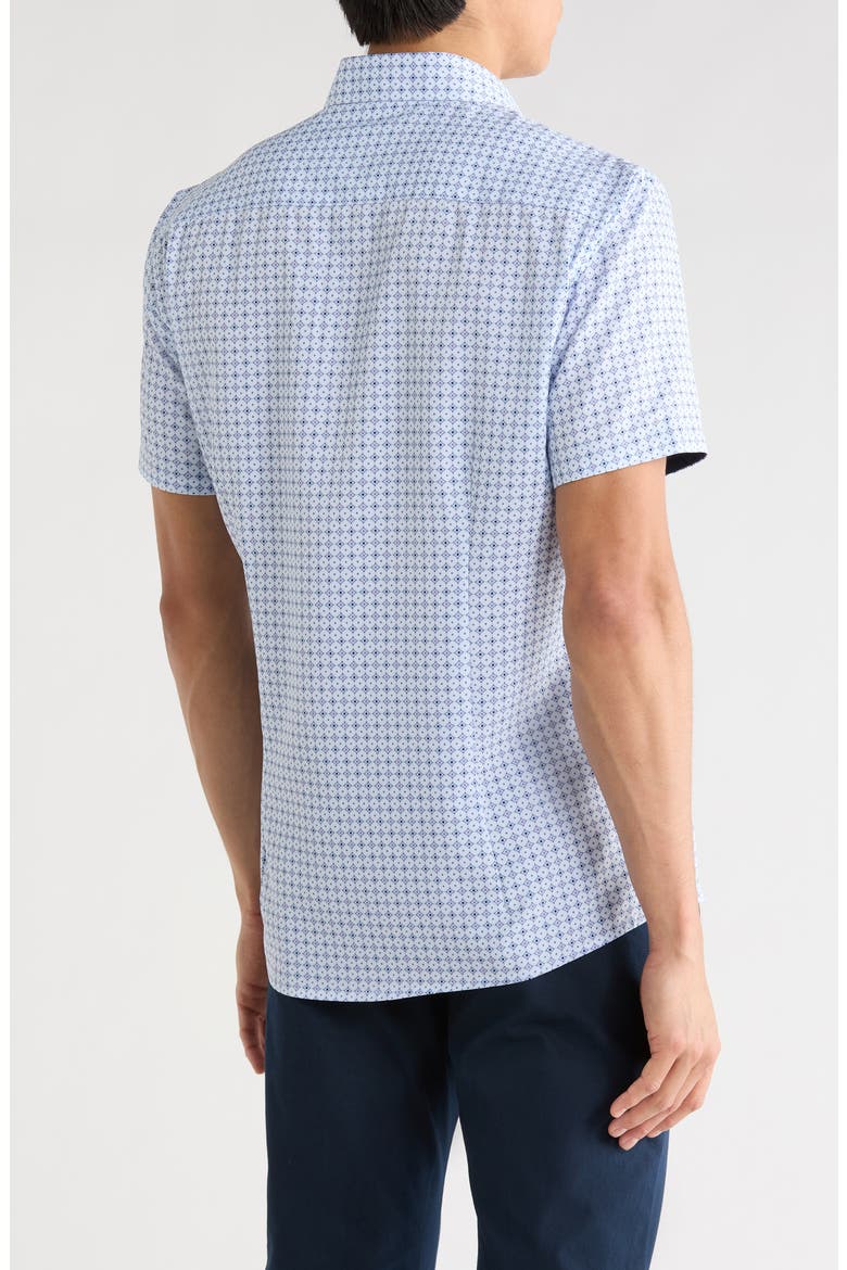 Short Sleeve Sport Shirt, Alternate, color, WHITE/ BLUE MULTI