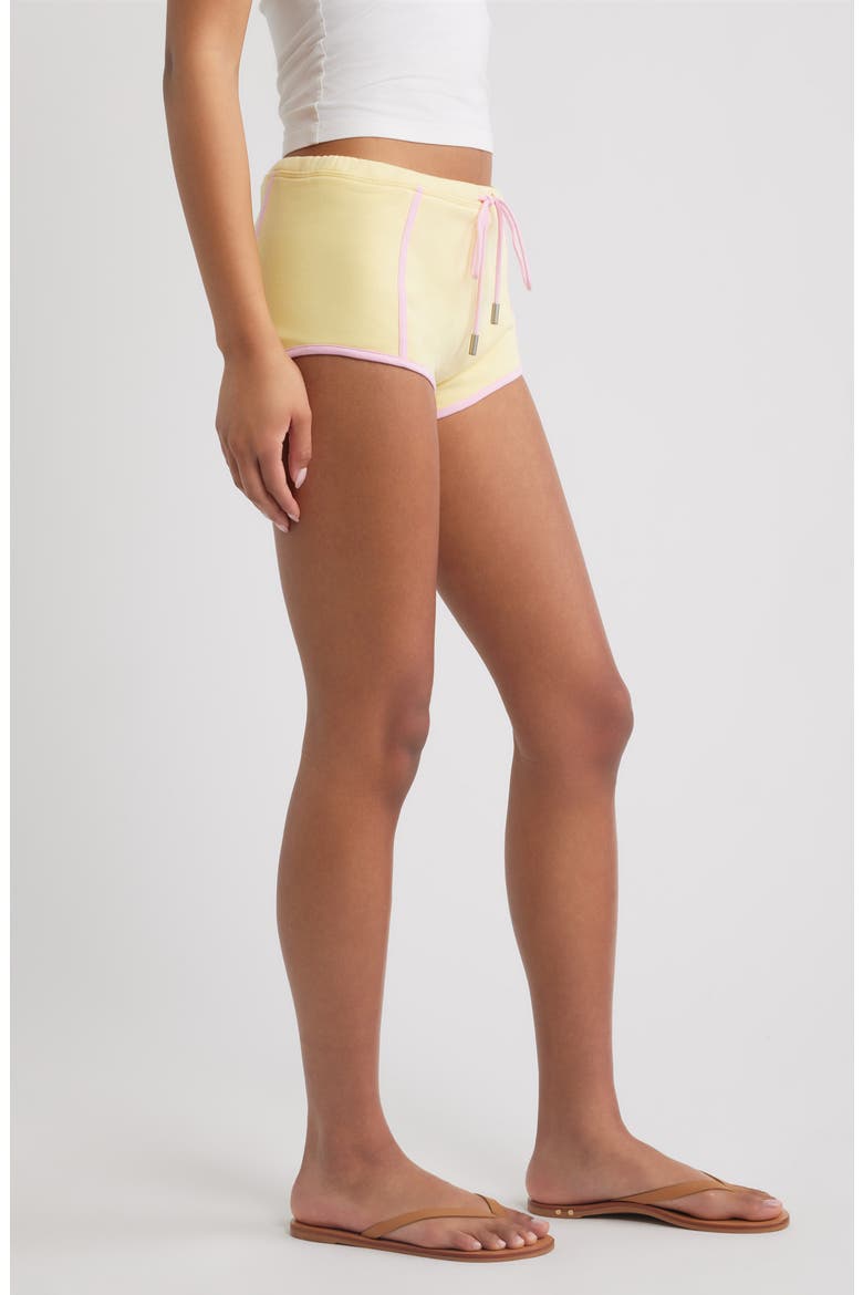 Micro Track Shorts, Alternate, color, CUSTARD CLOUD