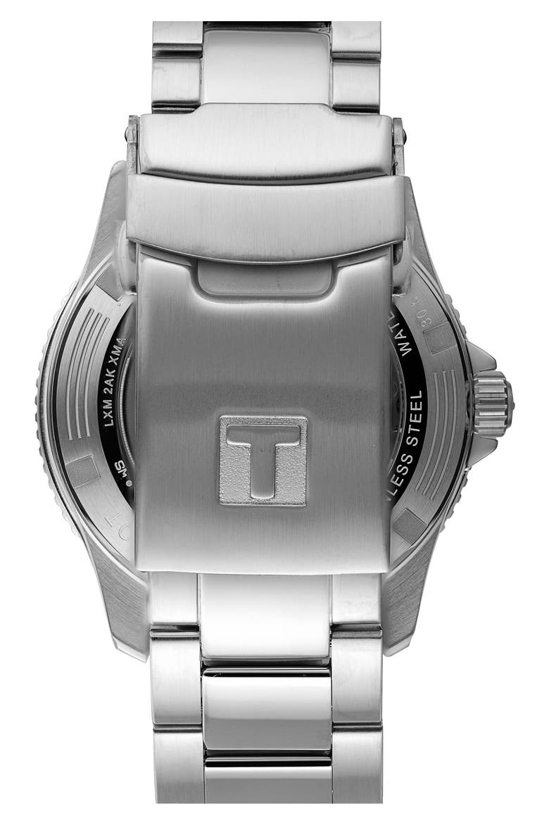 Tisso Seastar 1000 Powermatic 80 Bracelet Watch, 40mm, Alternate, color, TURQUOISE/SILVER