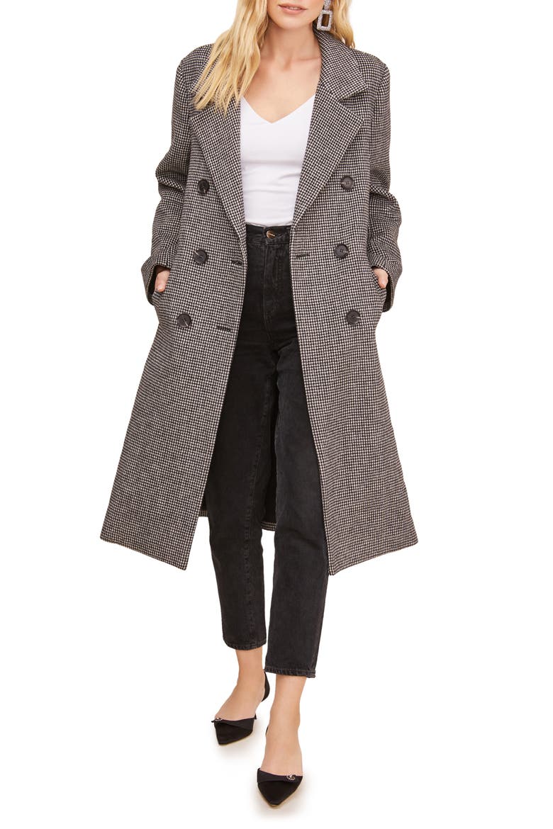 Vernon Coat, Main, color, BLACK WHITE HOUNDSTOOTH