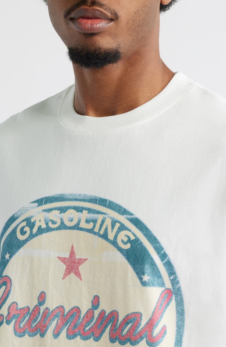 CRIMINAL DAMAGE Gasoline Graphic T-Shirt, Alternate, color, Off-White
