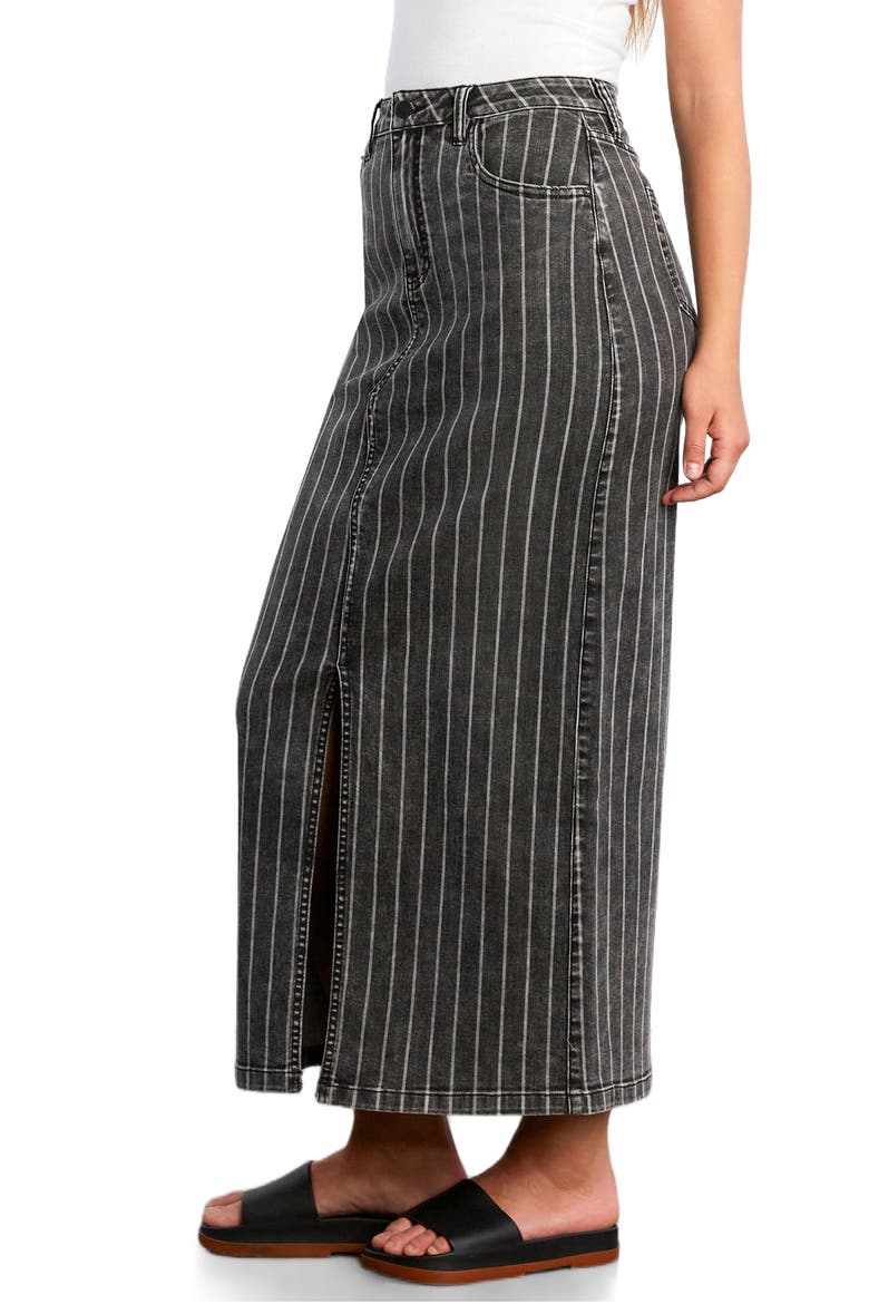 Julia Stripe Denim Maxi Skirt, Alternate, color, GREY DENIM STRIPES