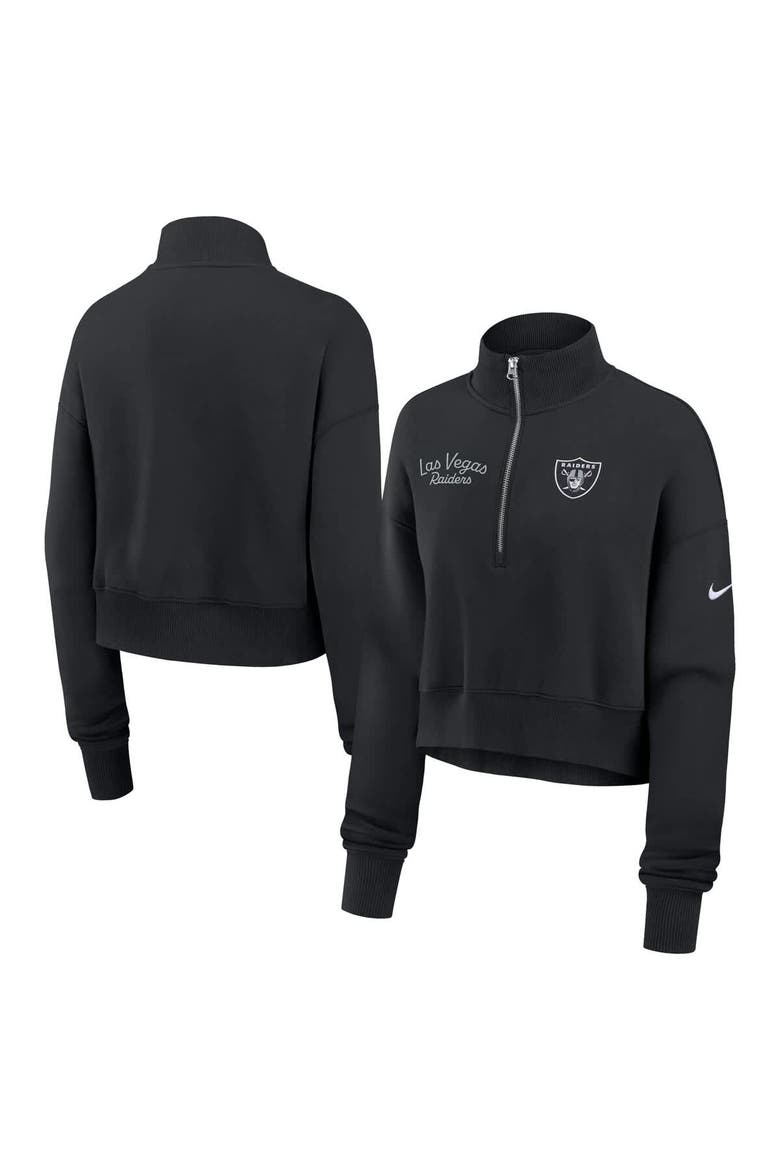 Women's Nike Black Las Vegas Raiders Primetime Phoenix Half-Zip Sweatshirt, Main, color, Black