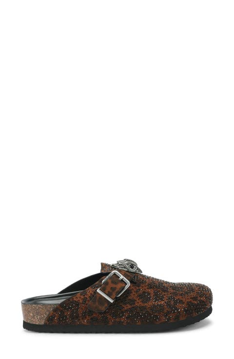 Snug Eagle Faux Leather Flat Mule