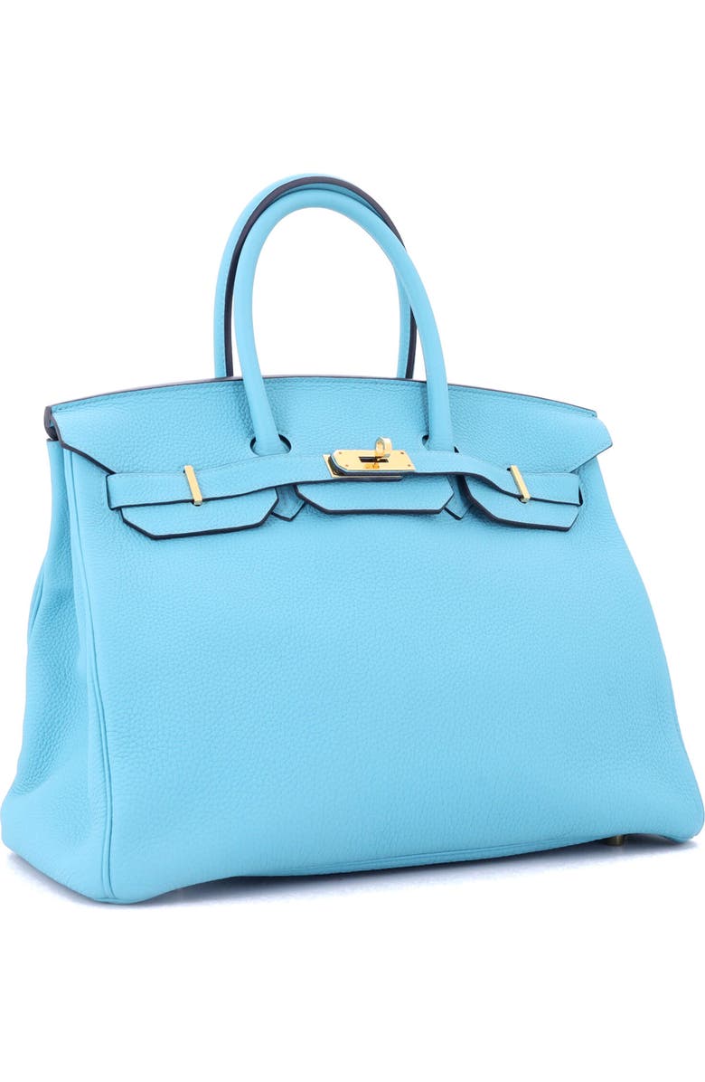 Pre-Owned Hermes Birkin Handbag Blue Togo with Gold Hardware 35, Alternate, color, Bleu Du Nord