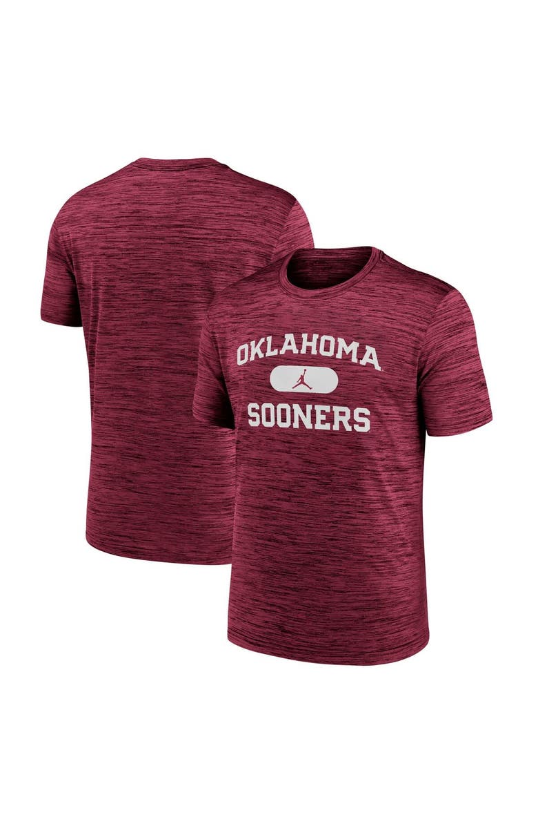 Jordan Brand Men's Jordan Brand Crimson Oklahoma Sooners Velocity Mascot Performance T-Shirt, Alternate, color, Crimson
