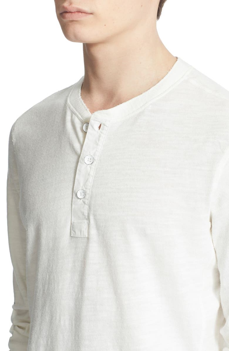 rag & bone Classic Slim Fit Henley, Alternate, color, White