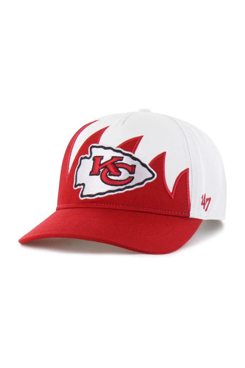 Men's '47 White Kansas City Chiefs Jagged Hitch Adjustable Hat, Main, color, White