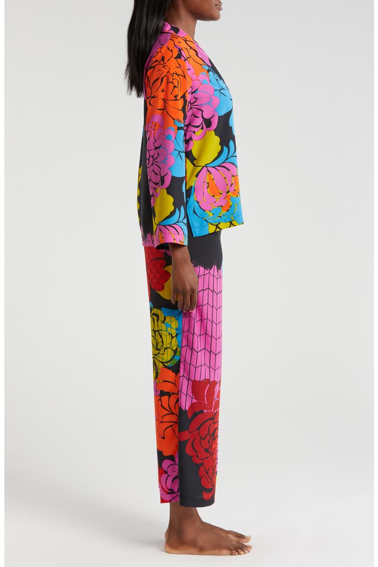 Rimini Matte Satin Pajamas, Alternate, color, BLACK MULTI