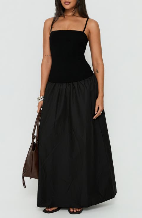 Erroll Drop Waist Knit Maxi Dress