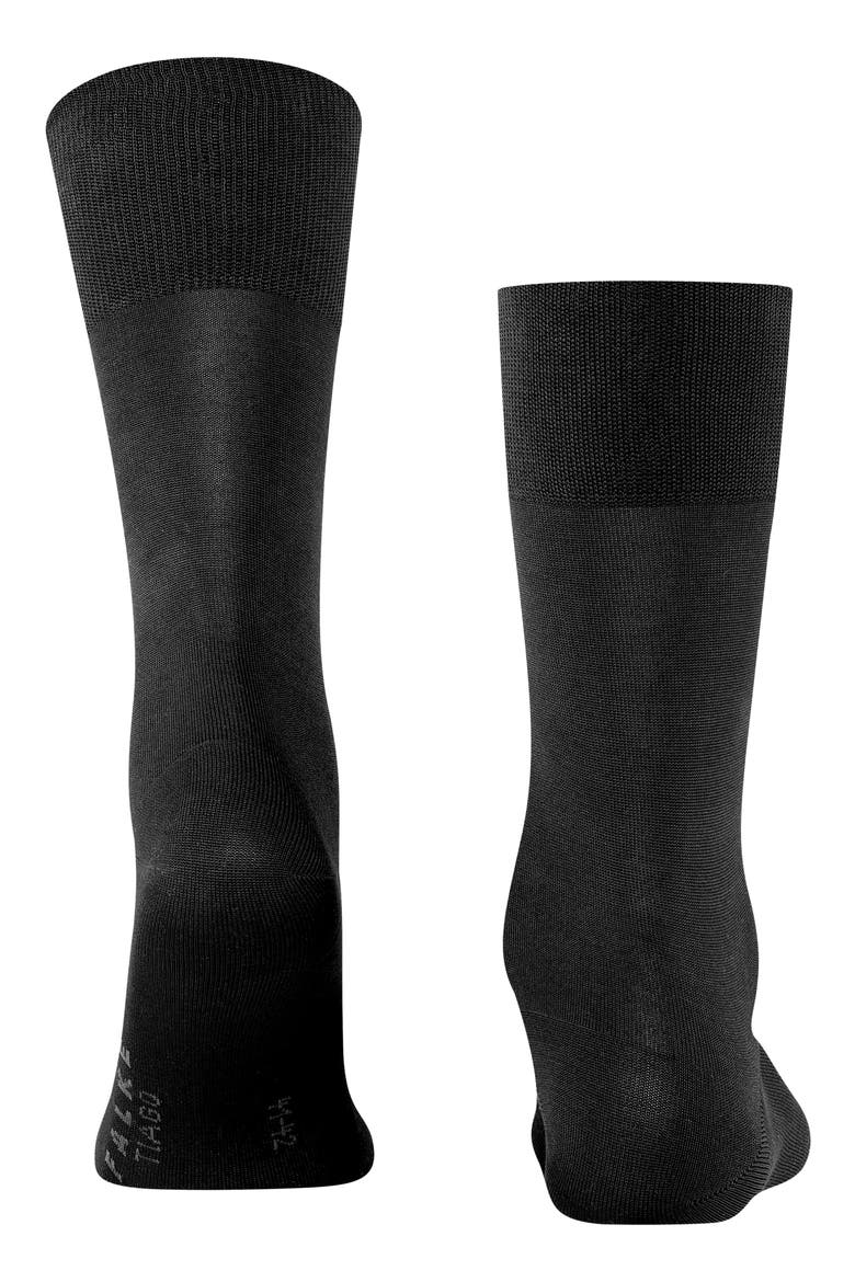Tiago Organic Cotton Dress Socks, Alternate, color, BLACK