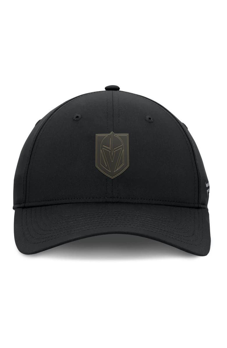 FANATICS Men's Fanatics Black Vegas Golden Knights Authentic Pro Road Logo Adjustable Hat, Alternate, color, 