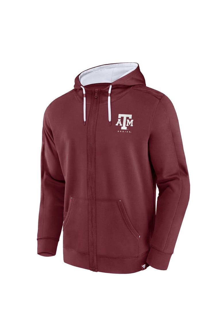 Men's Fanatics Maroon Texas A&M Aggies Power Index Full-Zip Hoodie, Alternate, color, Maroon