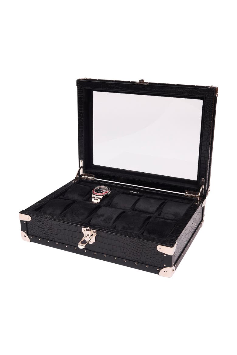 Brompton Optic Ten Watch Box, Alternate, color, Black