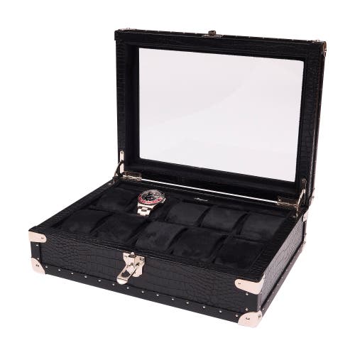 Rapport London Brompton Optic Ten Watch Box In Black