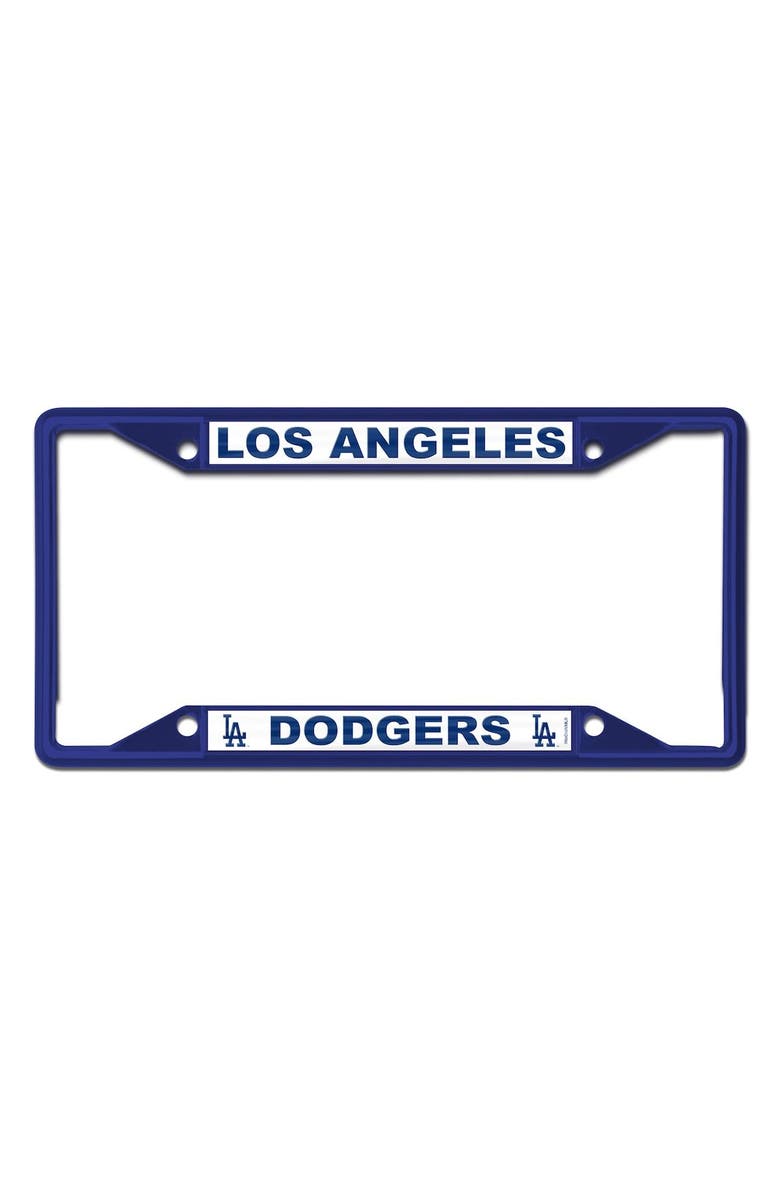 WINCRAFT Los Angeles Dodgers Chrome Color License Plate Frame, Main, color, Blue