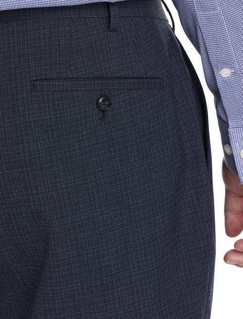 Michael Kors Big & Tall Textured Suit Pants In Blue