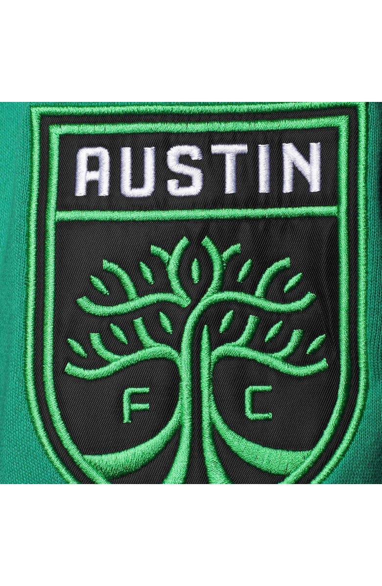 Mitchell & Ness Men's Mitchell & Ness Black/Green Austin FC Colorblock Fleece Pullover Hoodie, Alternate, color, 