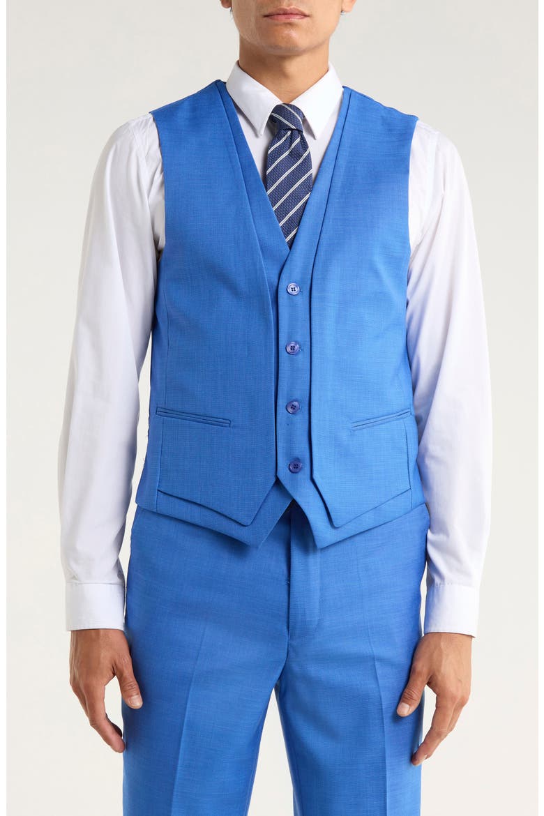 Blue Pastel Mélange 3-Piece Suit, Alternate, color, BLUE