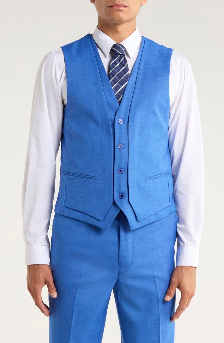 ZEGARIE Blue Pastel Mélange 3-Piece Suit, Alternate, color, Blue