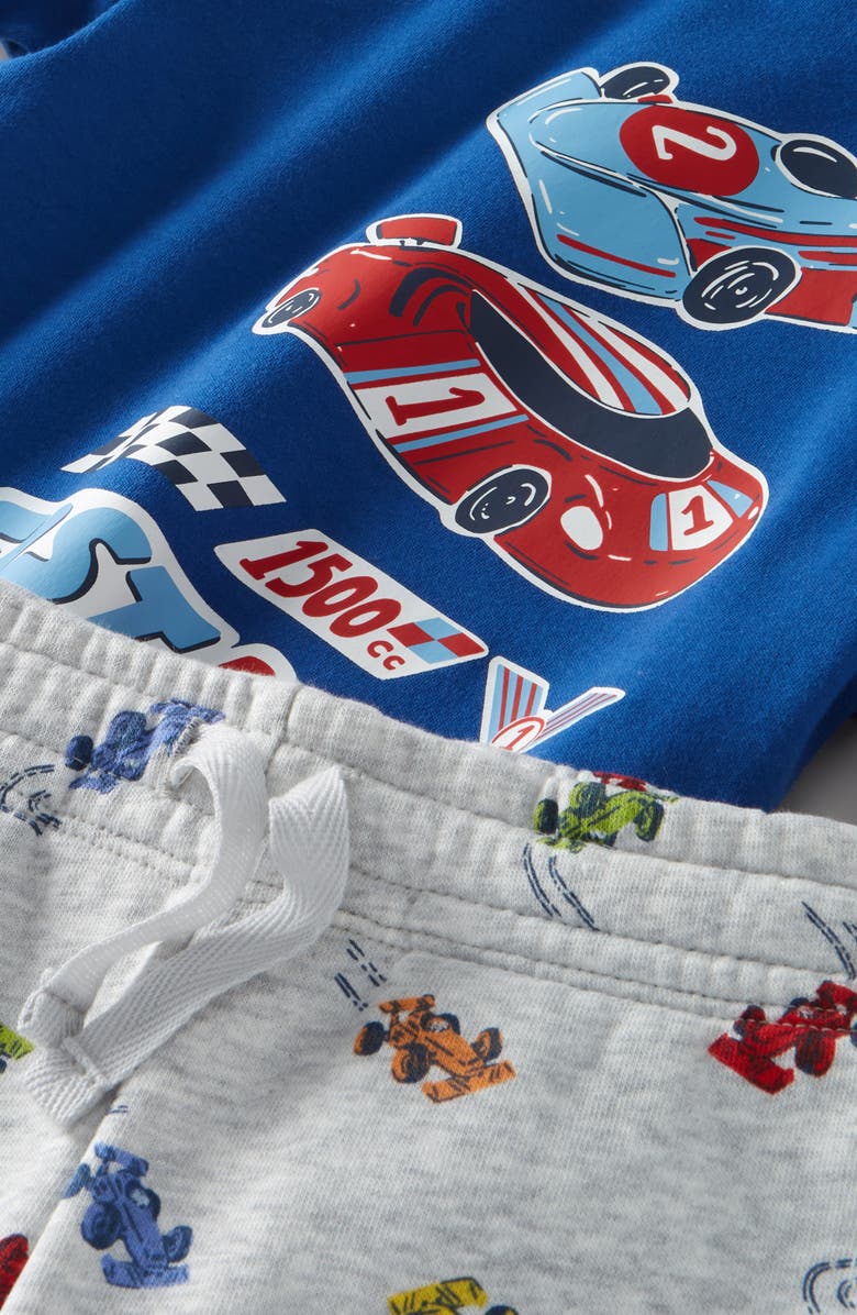 Tucker + Tate Kids' Graphic T-Shirt & Shorts Set, Alternate, color, Blue Fast Lane- Grey Race Cars