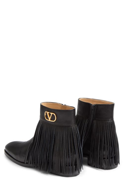 Valentino Round-head Short Boots In Nero