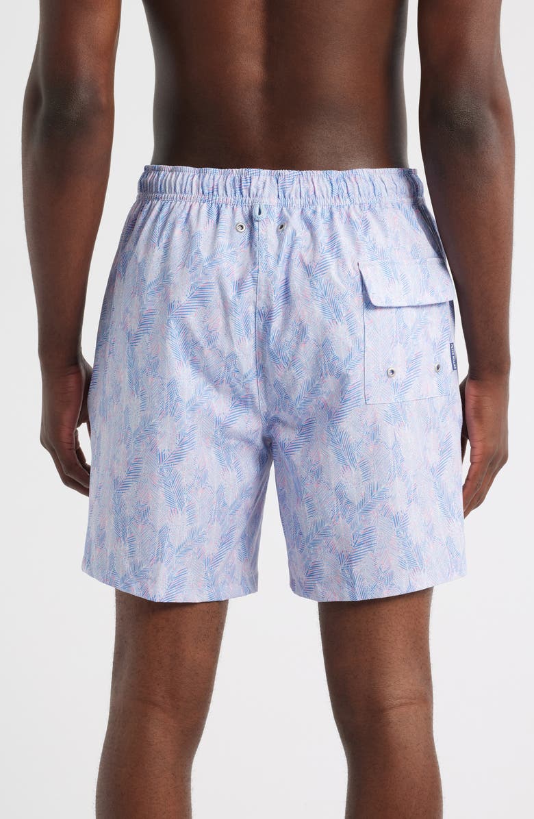 Peter Millar Sunset Palms Swim Trunks, Alternate, color, Bermuda Pink