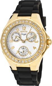 INVICTA Angel Multi-Function Silicone Strap Watch, 38mm