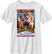 WWE Boy's WWE Hulk Hogan VS The Ultimate Warrior Poster Graphic T-Shirt