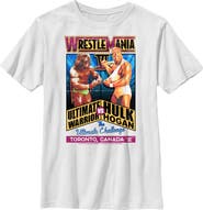 WWE Boy's WWE Hulk Hogan VS The Ultimate Warrior Poster Graphic T-Shirt