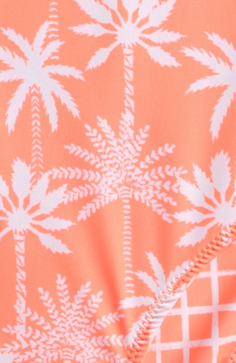 Snapper Rock Kids Ciao Paradiso One-Shoulder One-Piece Swimsuit, Alternate, color, Orange