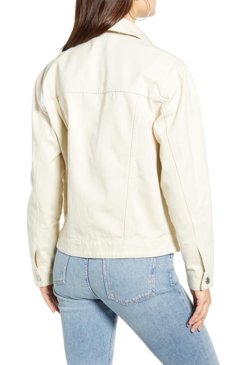 Katrina Organic Cotton Denim Jacket, Alternate, color, BIRCH
