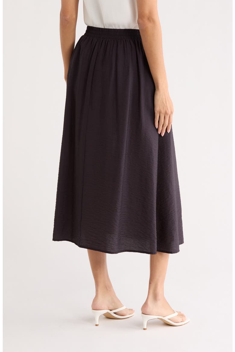 Floral Woven Skirt, Alternate, color, BLACK