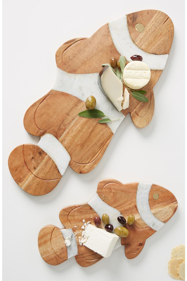 Anthropologie Clownfish Cheese Board, Main, color, BROWN