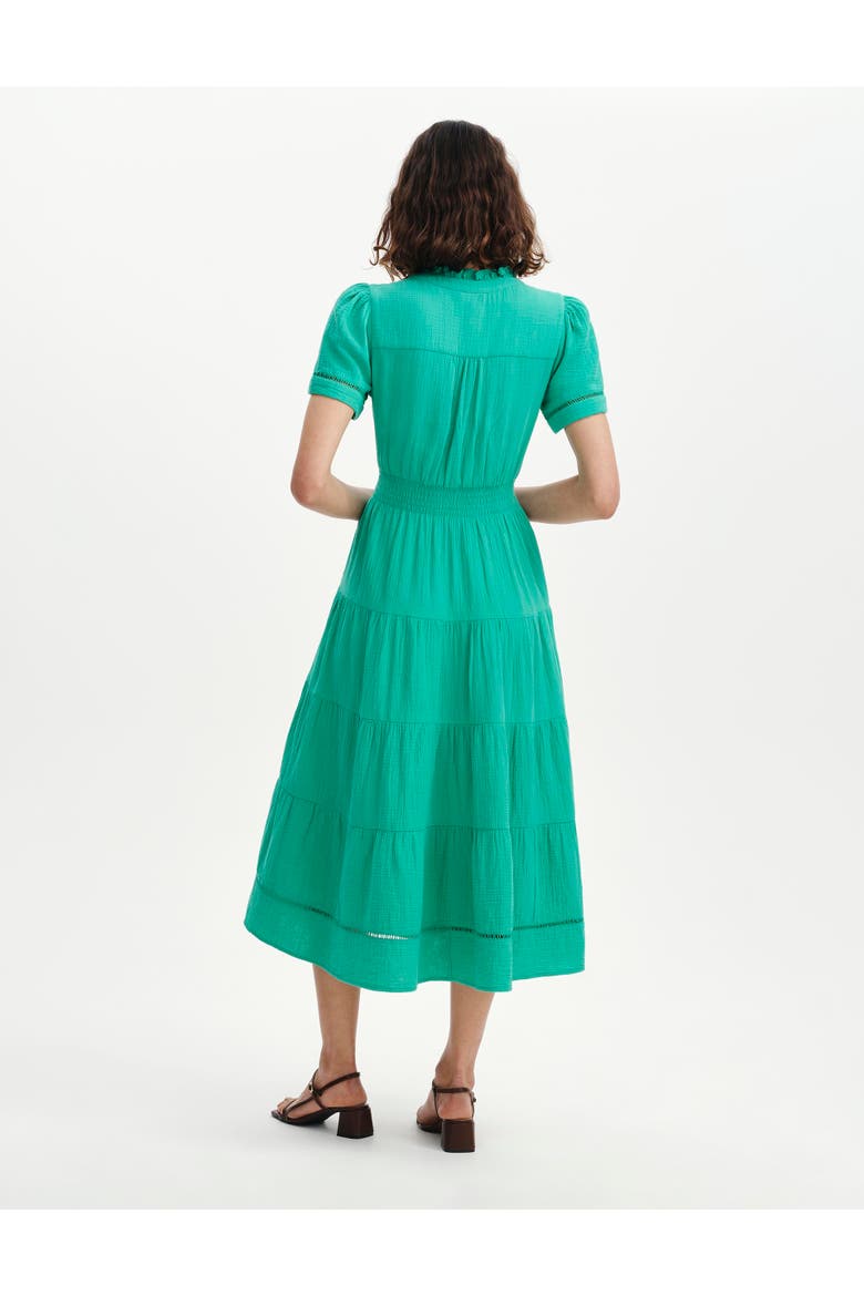 Petite Natalia Cheesecloth Midi Dress, Alternate, color, Green