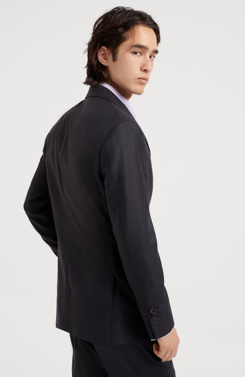 Brunello Cucinelli Houndstooth Blazer In Anthracite