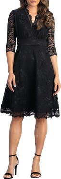 Kiyonna Mademoiselle A-Line Lace Cocktail Dress