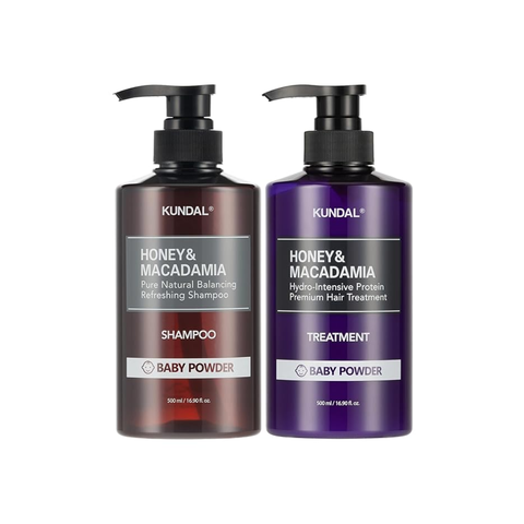Honey & Macadamia Shampoo & Conditioner Set Baby Powder
