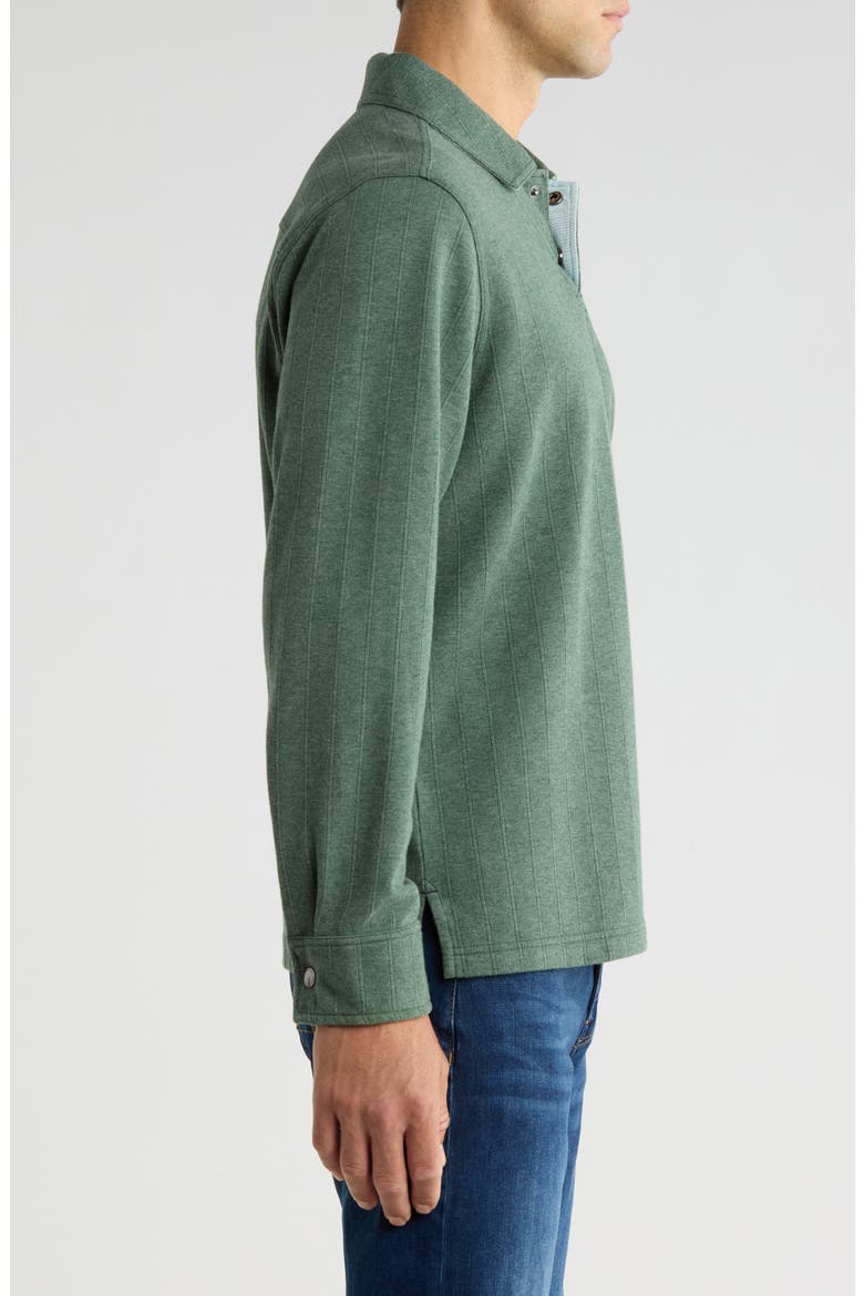 New Las Arias Long Sleeve Cotton Blend Polo, Alternate, color, DARK JADE HEATHER