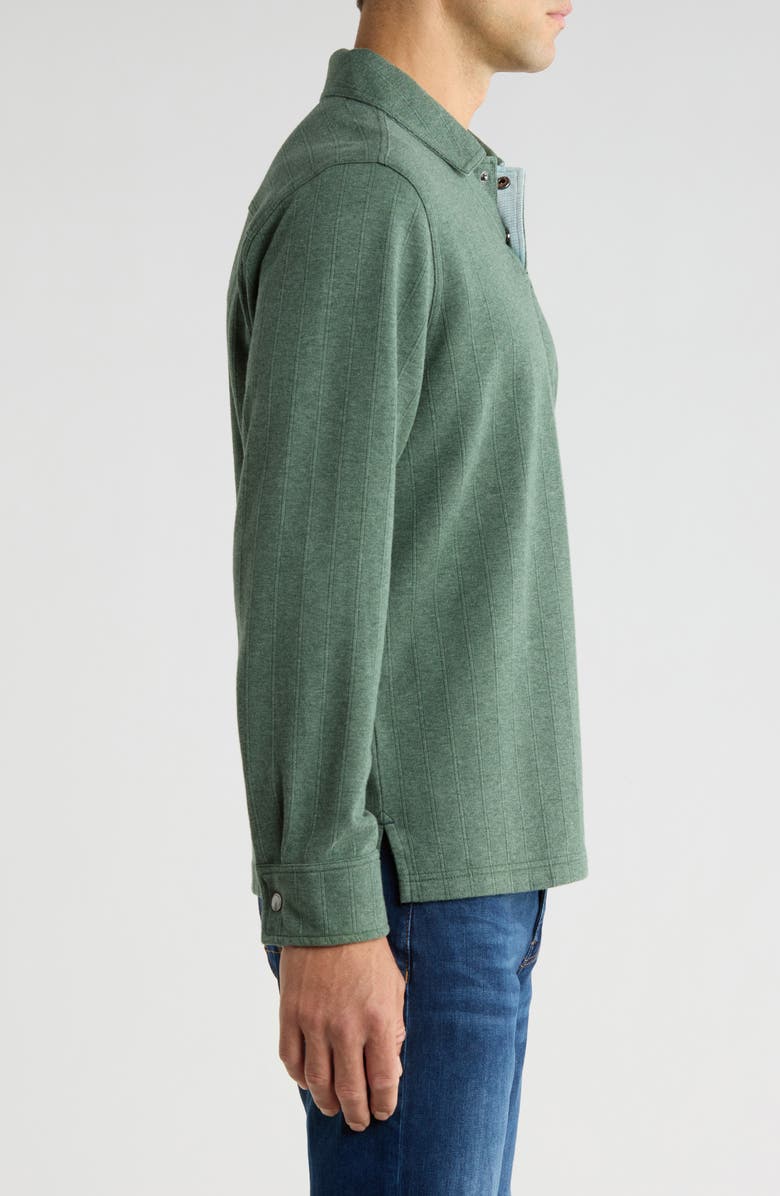 Tommy Bahama New Las Arias Long Sleeve Cotton Blend Polo, Alternate, color, Dark Jade Heather