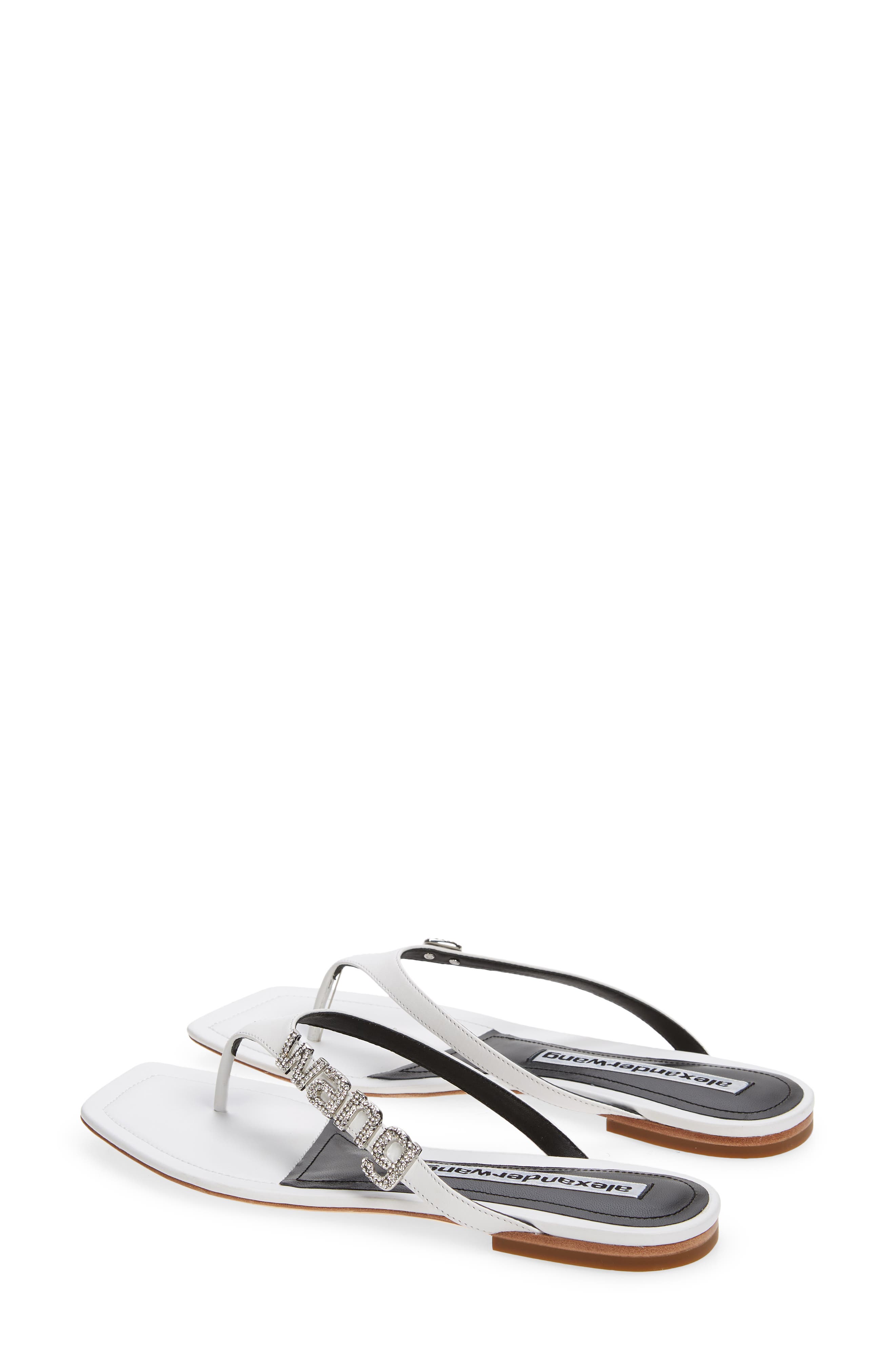 Ivy Rhinestone Logo Sandal, Alternate, color, WHITE