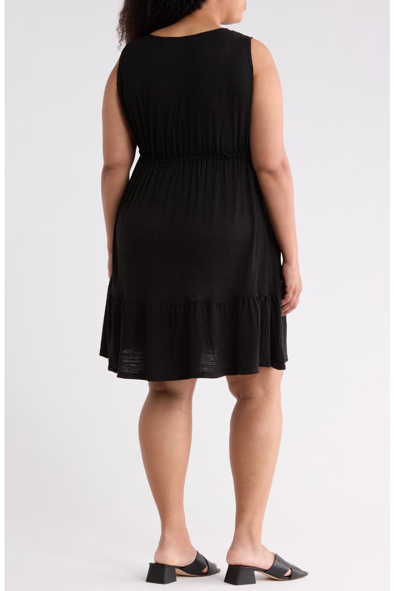 Sleeveless Tiered Dress, Alternate, color, BLACK